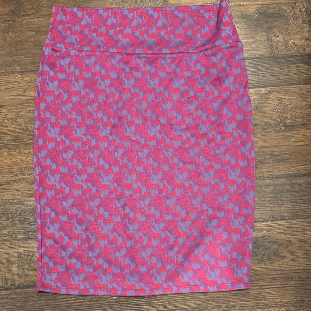 LuLaRoe Vibrant Pink and Purple Pencil Skirt